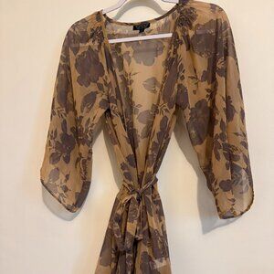 Vintage topshop rose floral wrap dress